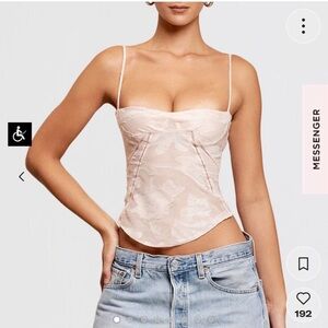 House of CB Pink Floral Lace Camisole